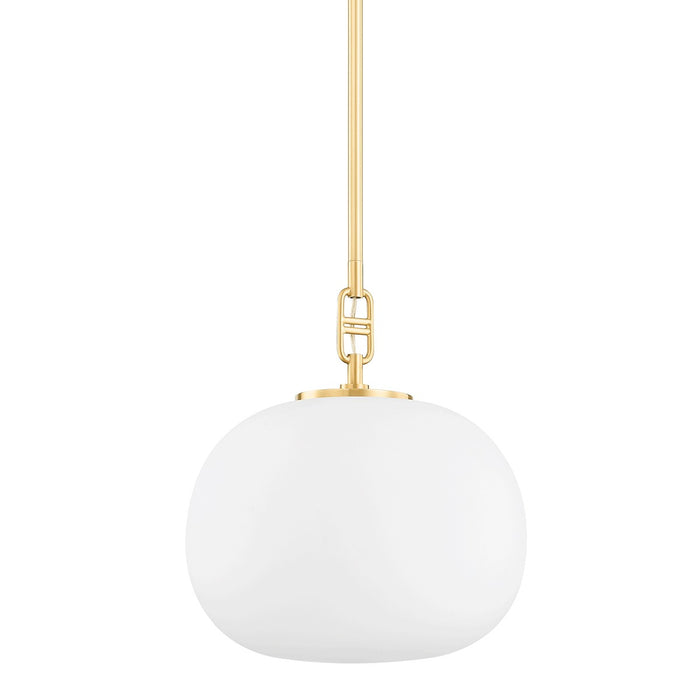 Hudson Valley 9717-AGB One Light Pendant, Aged Brass
