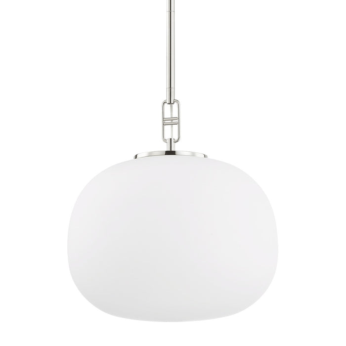 Hudson Valley 9721-PN One Light Pendant, Polished Nickel