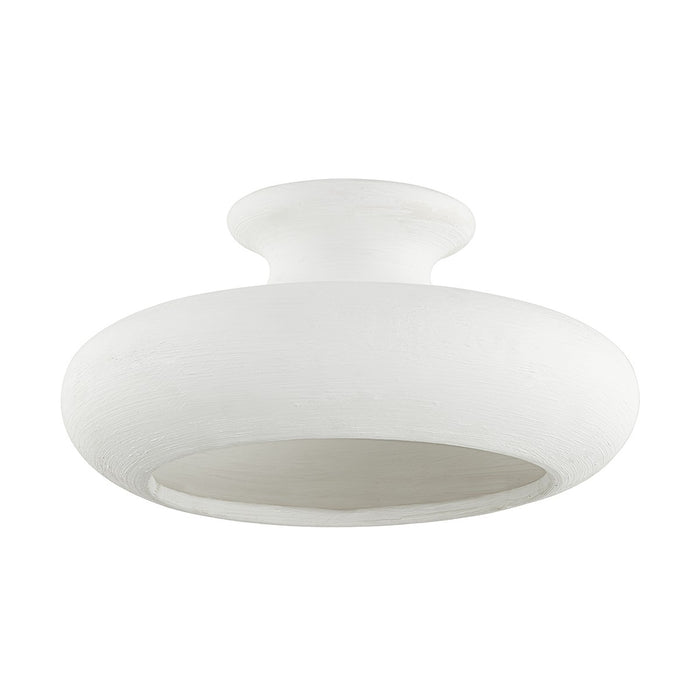Hudson Valley BKO1200-AGB/CWL One Light Semi Flush Mount, Aged Brass