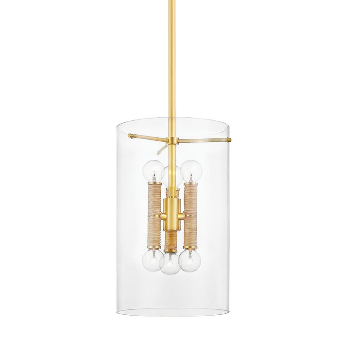 Hudson Valley BKO800-AGB Six Light Lantern, Aged Brass