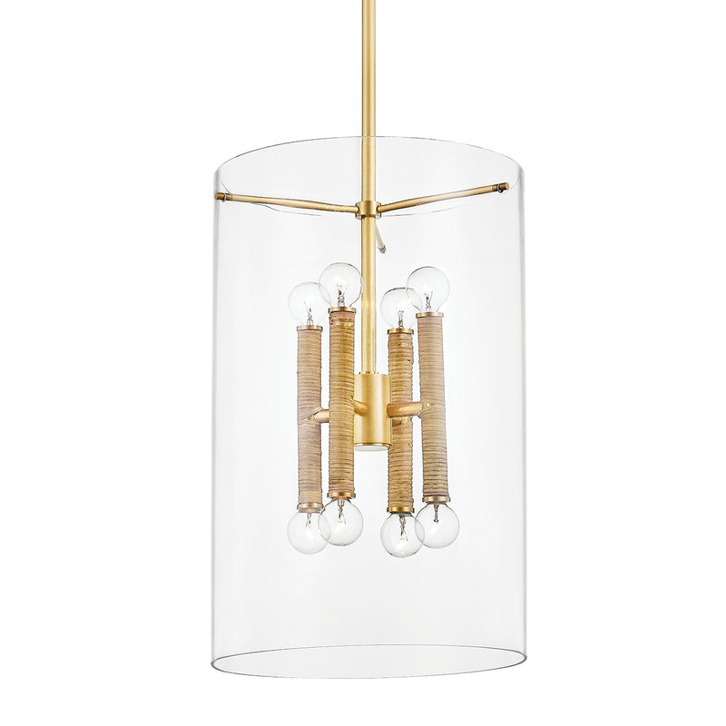 Hudson Valley BKO801-AGB Eight Light Lantern, Aged Brass