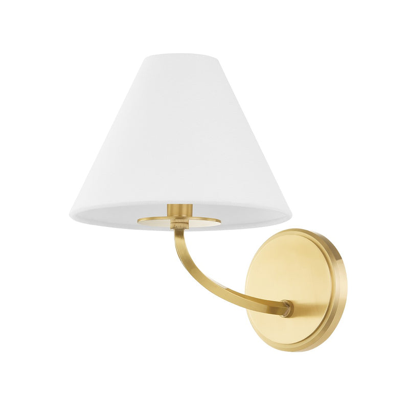 Hudson Valley BKO900-AGB One Light Wall Sconce, Aged Brass