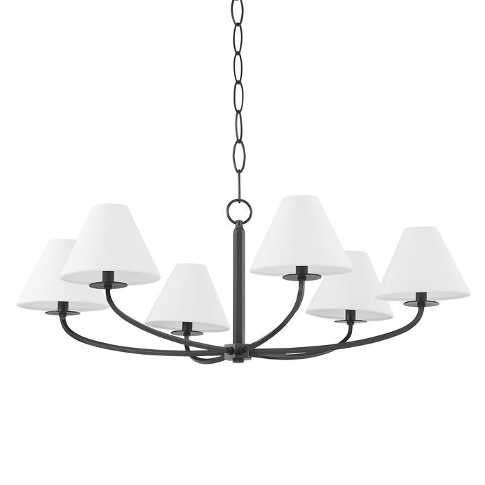 Hudson Valley BKO901-OB Six Light Chandelier, Old Bronze