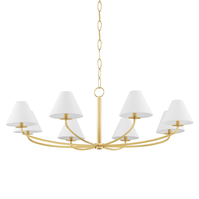 Hudson Valley BKO902-AGB Eight Light Chandelier, Aged Brass