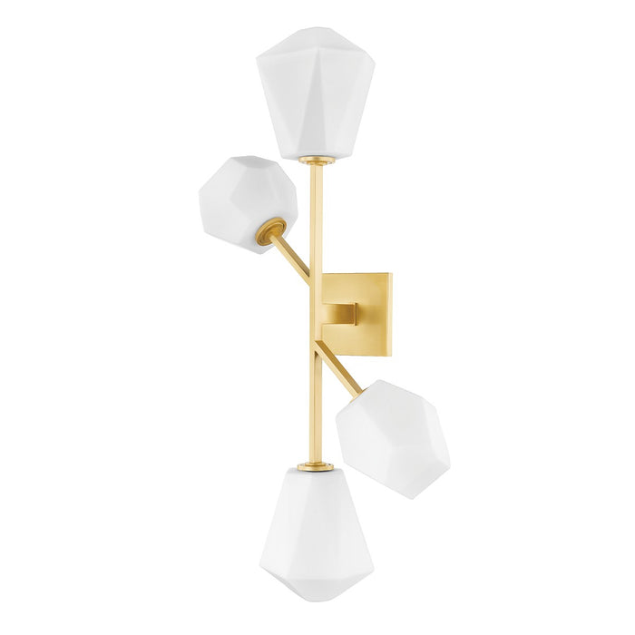 Hudson Valley PI1894104-AGB LED Wall Sconce, Aged Brass