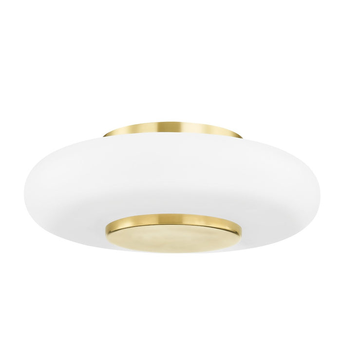 Hudson Valley PI1896501-AGB LED Flush Mount, Aged Brass