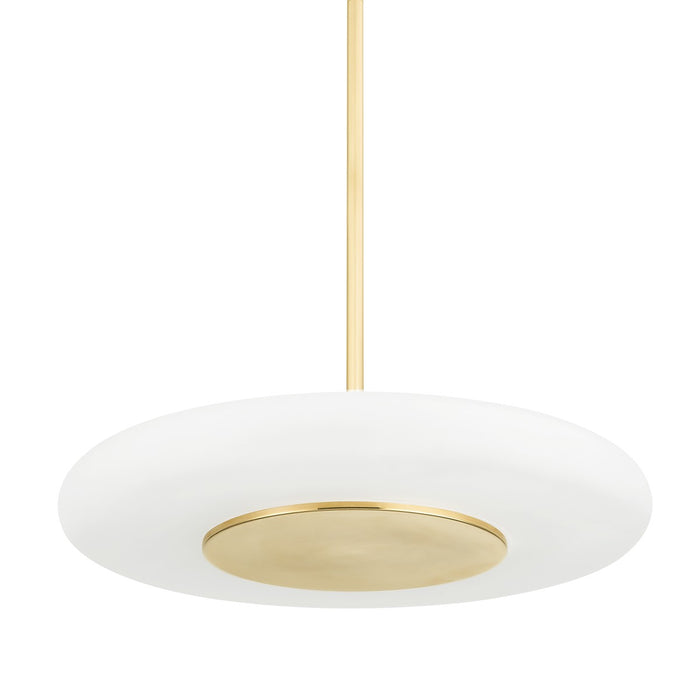 Hudson Valley PI1896701L-AGB LED Pendant, Aged Brass