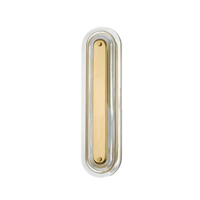 Hudson Valley PI1898101S-AGB LED Wall Sconce, Aged Brass