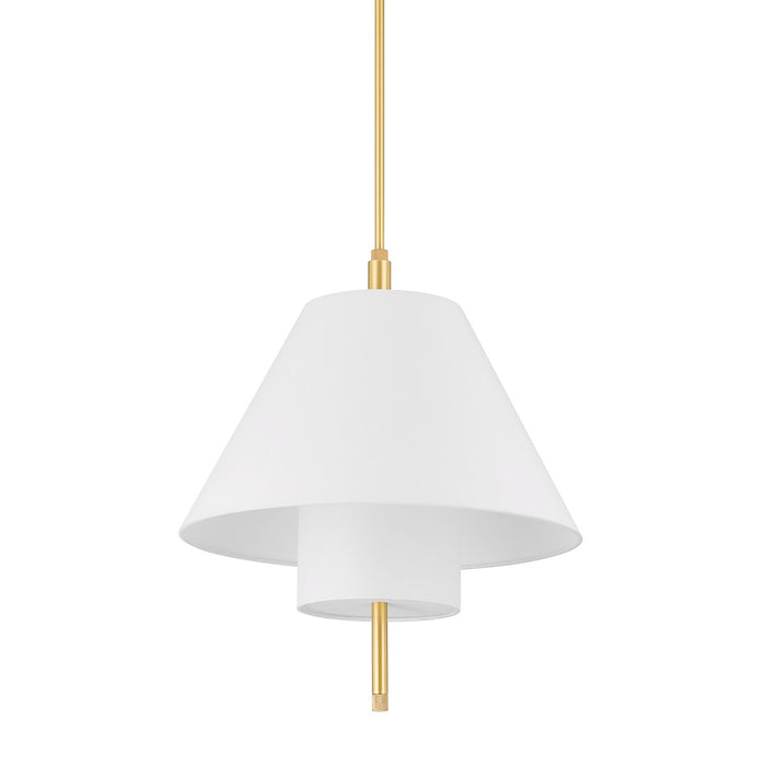 Hudson Valley PI1899701-AGB One Light Pendant, Aged Brass