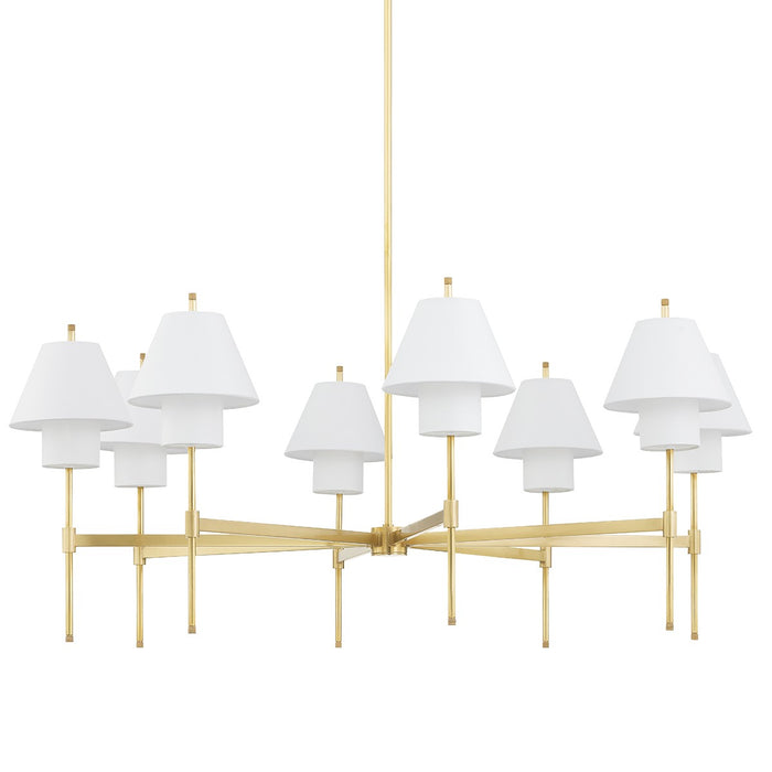 Hudson Valley PI1899808-AGB Eight Light Chandelier, Aged Brass