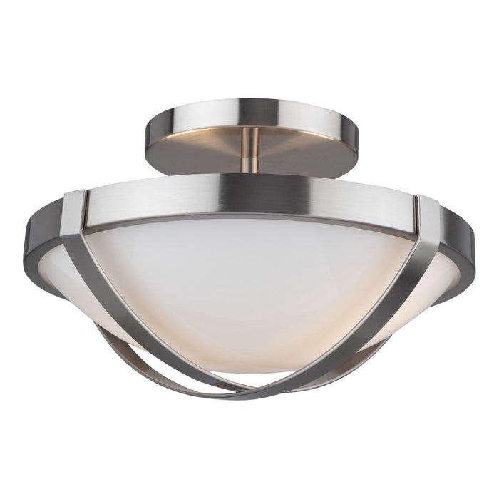 Artcraft AC11703BN Two Light Flush Mount, Brushed Nickel