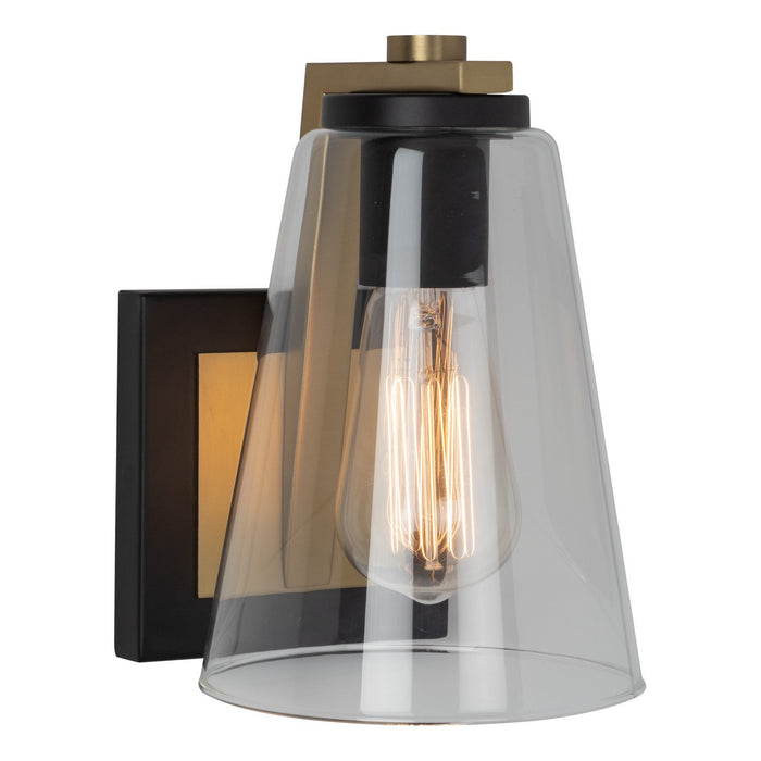 Artcraft AC11791BB Four Light Vanity, Black & Brass