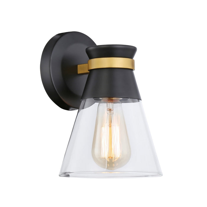 Artcraft AC11801BB One Light Wall Sconce, Black & Brushed Brass