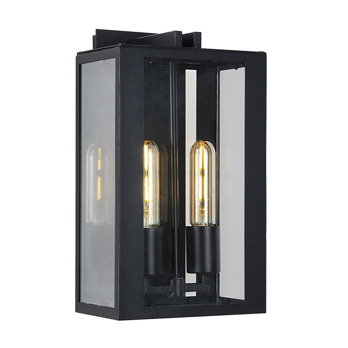 Artcraft AC8790BK Two Light Outdoor Wall Mount, Matte Black
