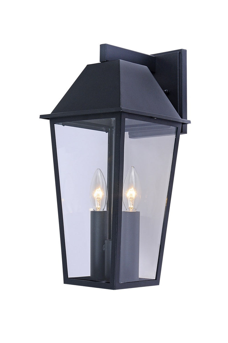 Artcraft AC8802BK Two Light Outdoor Wall Mount, Black