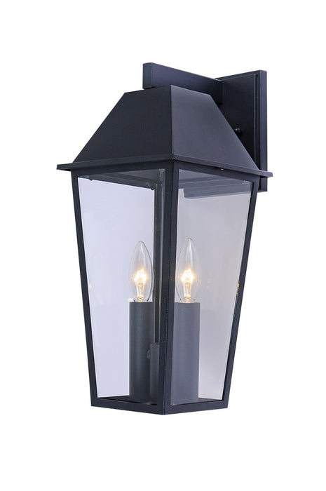 Artcraft AC8802BK Two Light Outdoor Wall Mount, Black