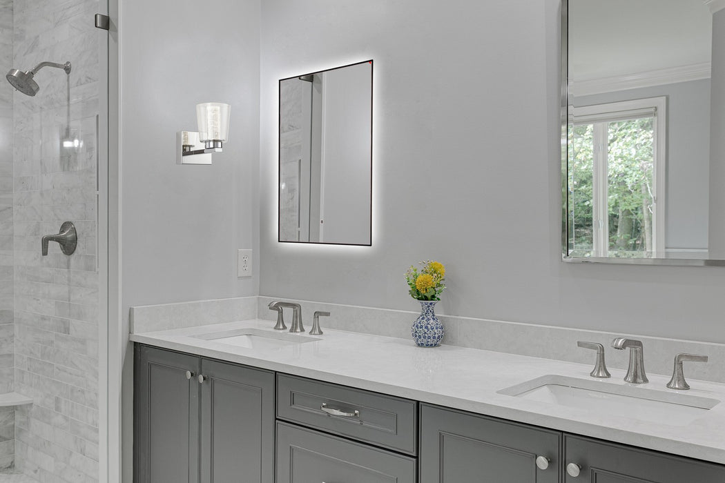 Artcraft AM325 LED Wall Mirror, Matte Black