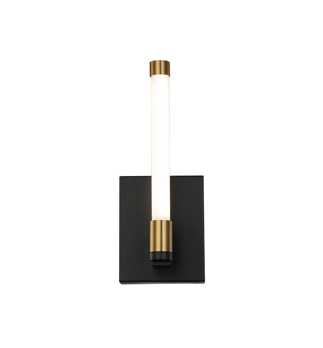 Artcraft SC13081BB LED Wall Sconce, Matte Black & Brass