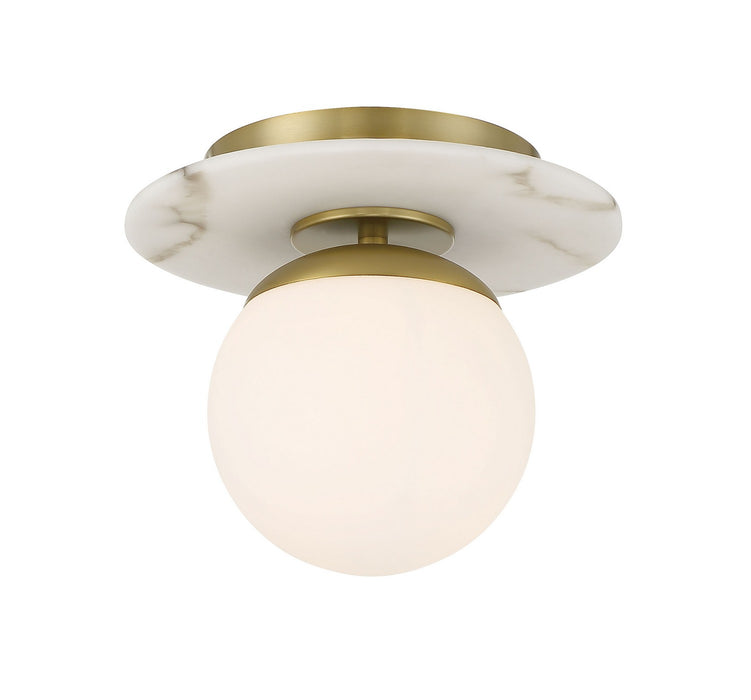 Minka-Lavery 1205-695 One Light Semi Flush Mount, Soft Brass