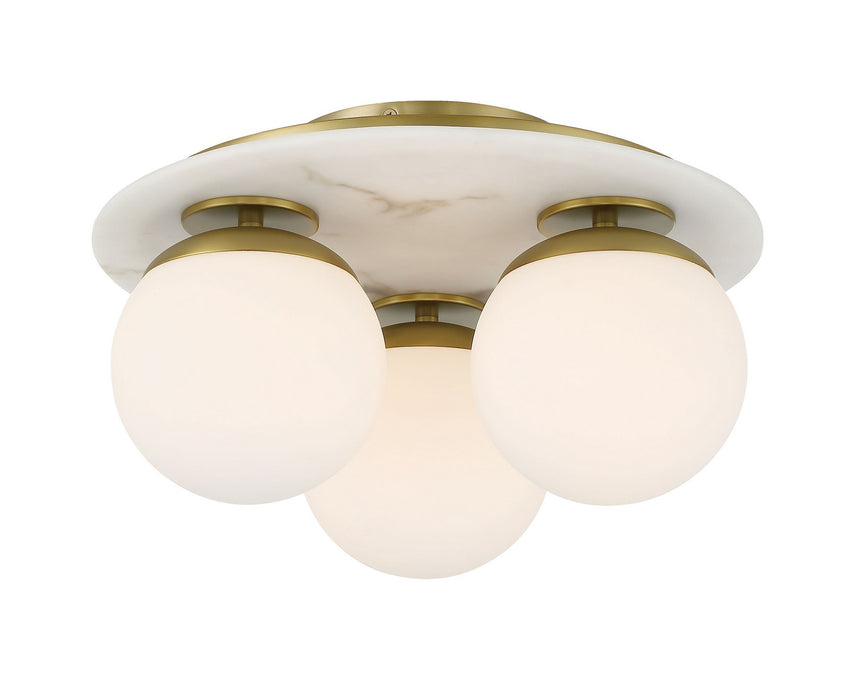 Minka-Lavery 1206-695 Three Light Semi Flush Mount, Soft Brass