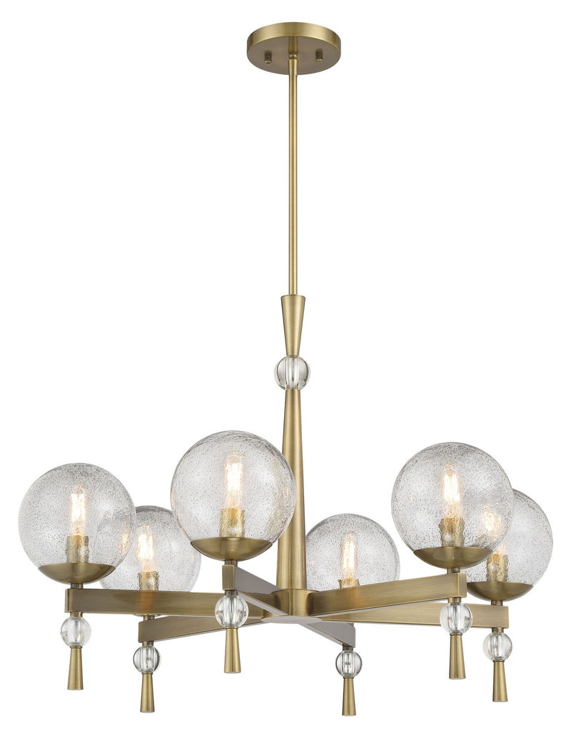 Minka-Lavery 1336-923 Six Light Chandelier, Oxidized Aged Brass