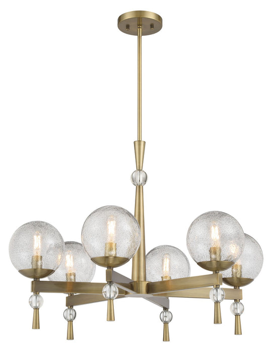 Minka-Lavery 1336-923 Six Light Chandelier, Oxidized Aged Brass