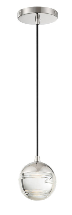 George Kovacs P5591-613-L LED Mini Pendant, Polished Nickel