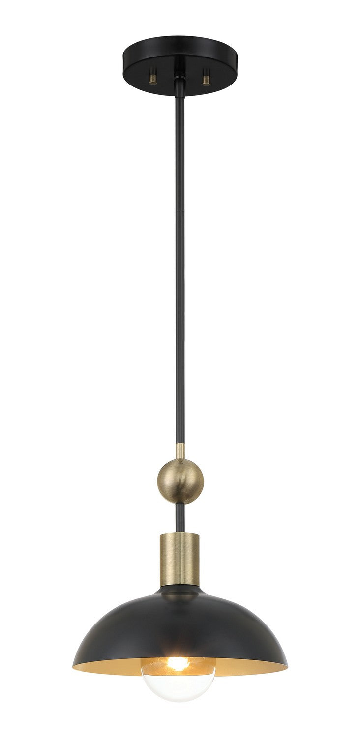 Minka-Lavery 1994-862 One Light Pendant, Coal And Weathered Antique Bra
