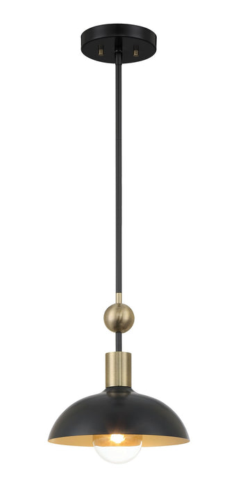 Minka-Lavery 1994-862 One Light Pendant, Coal And Weathered Antique Bra