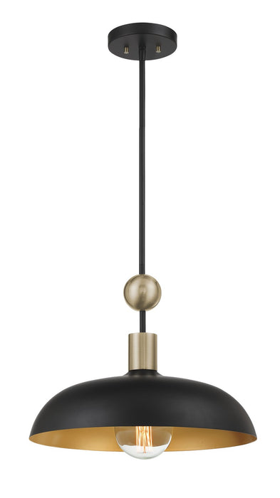 Minka-Lavery 1995-862 One Light Pendant, Coal And Weathered Antique Bra