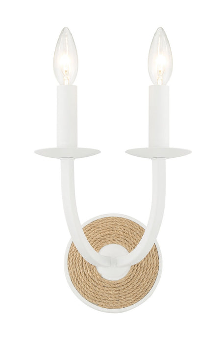 Minka-Lavery 2122-655 Two Light Wall Sconce, Sand White