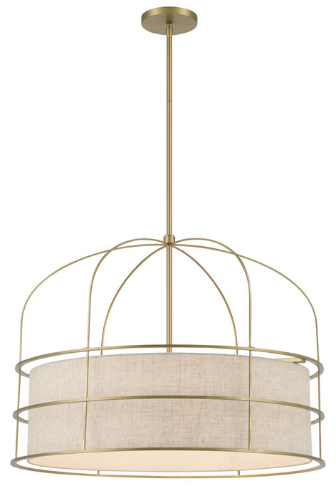 Minka-Lavery 2156-695 Six Light Pendant, Soft Brass