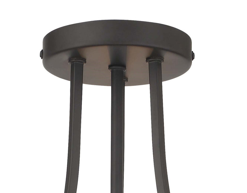 Minka-Lavery 2662-723 Three Light Semi Flush Mount, Old World Bronze W/Walnut Acce