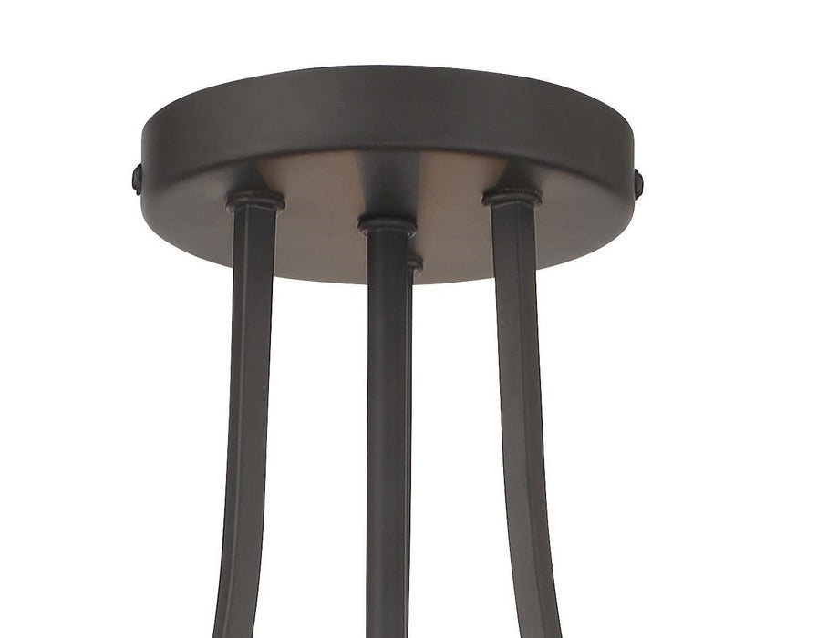 Minka-Lavery 2662-723 Three Light Semi Flush Mount, Old World Bronze W/Walnut Acce
