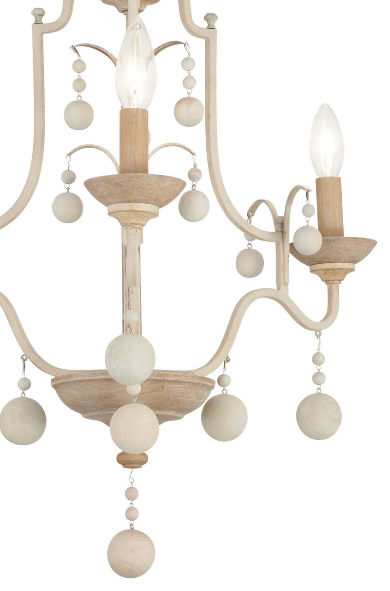 Minka-Lavery 2663-717 Three Light Chandelier, White Wash & Sun Dried Clay