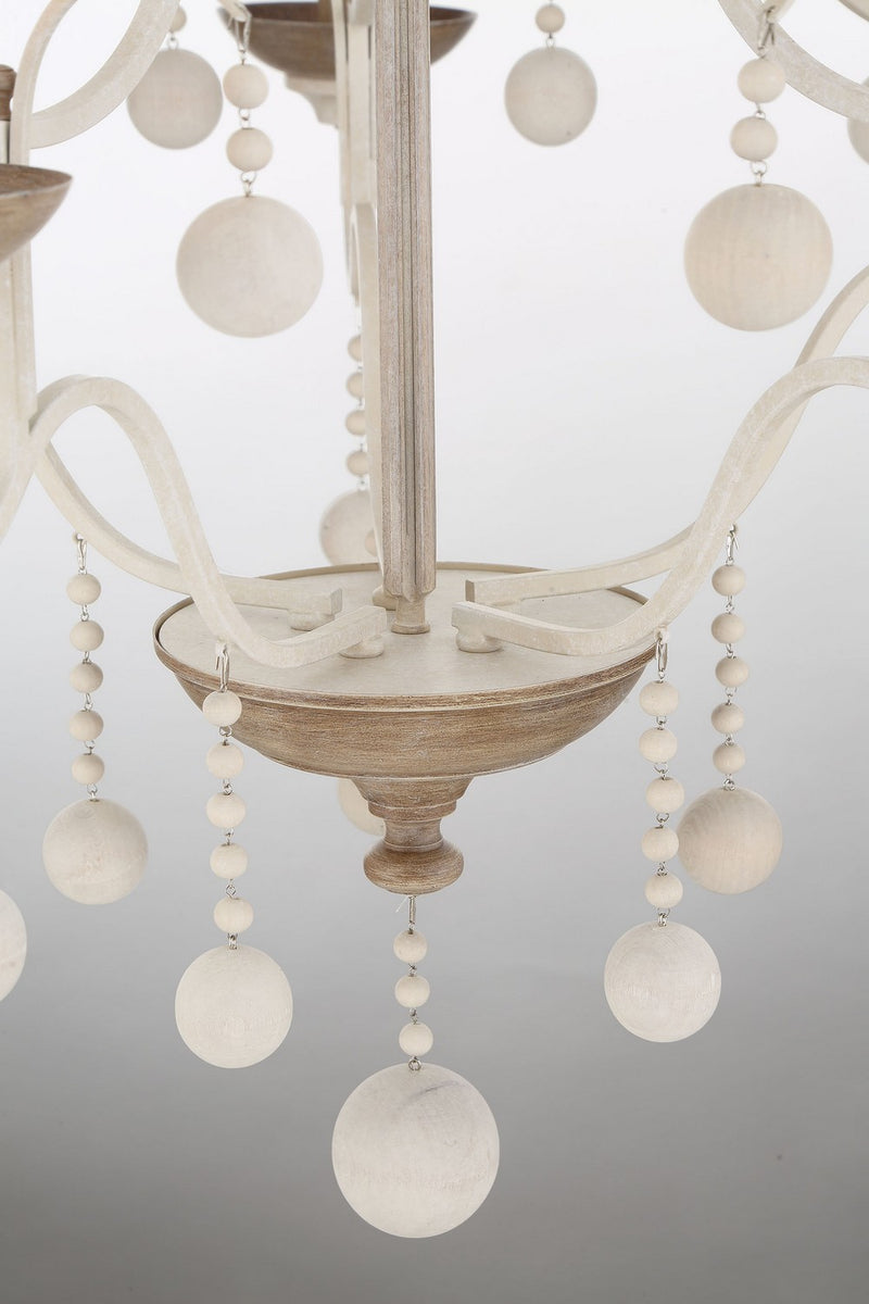 Minka-Lavery 2663-717 Three Light Chandelier, White Wash & Sun Dried Clay