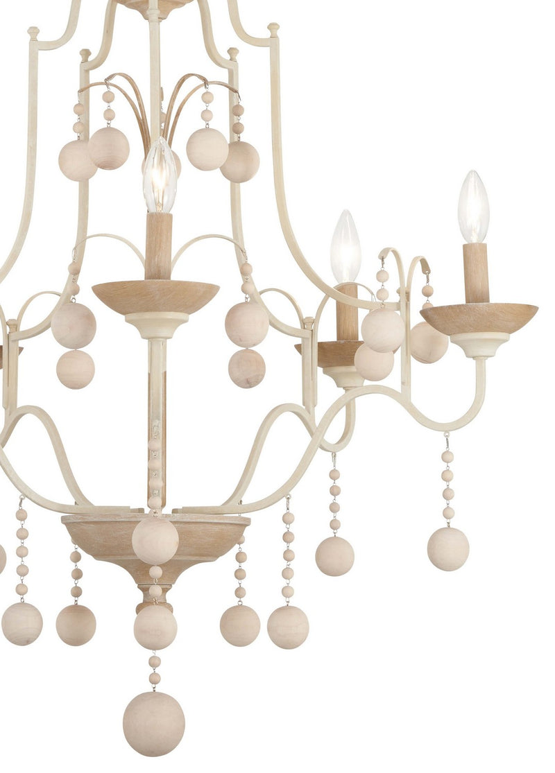 Minka-Lavery 2665-717 Five Light Chandelier, White Wash & Sun Dried Clay
