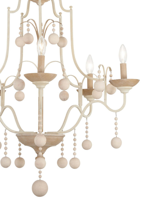 Minka-Lavery 2665-717 Five Light Chandelier, White Wash & Sun Dried Clay