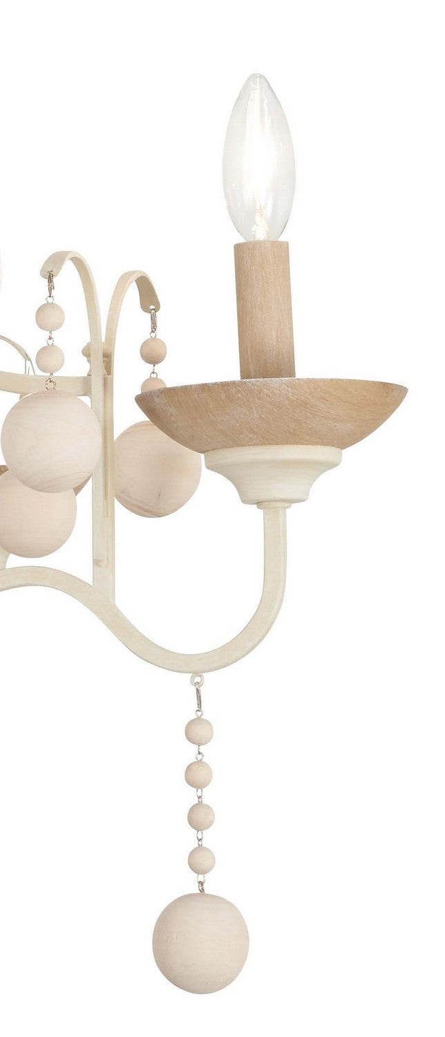 Minka-Lavery 2665-717 Five Light Chandelier, White Wash & Sun Dried Clay