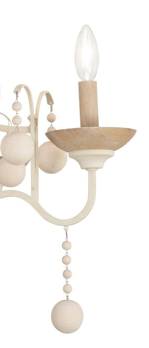 Minka-Lavery 2665-717 Five Light Chandelier, White Wash & Sun Dried Clay