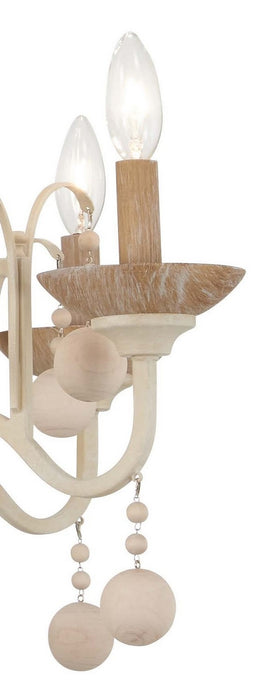 Minka-Lavery 2669-717 Nine Light Chandelier, White Wash & Sun Dried Clay