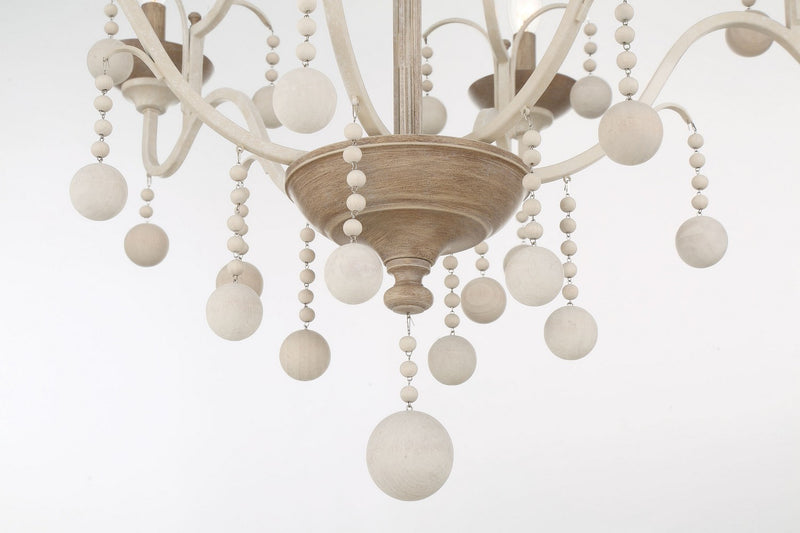 Minka-Lavery 2669-717 Nine Light Chandelier, White Wash & Sun Dried Clay