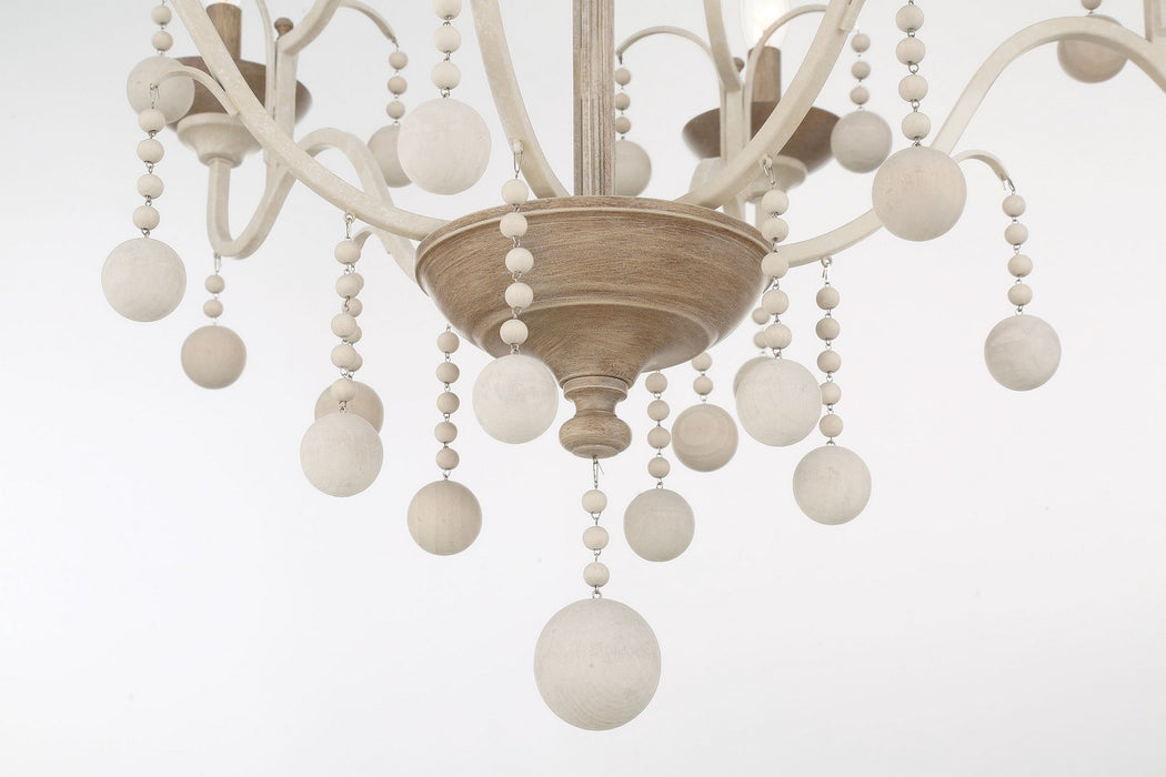 Minka-Lavery 2669-717 Nine Light Chandelier, White Wash & Sun Dried Clay