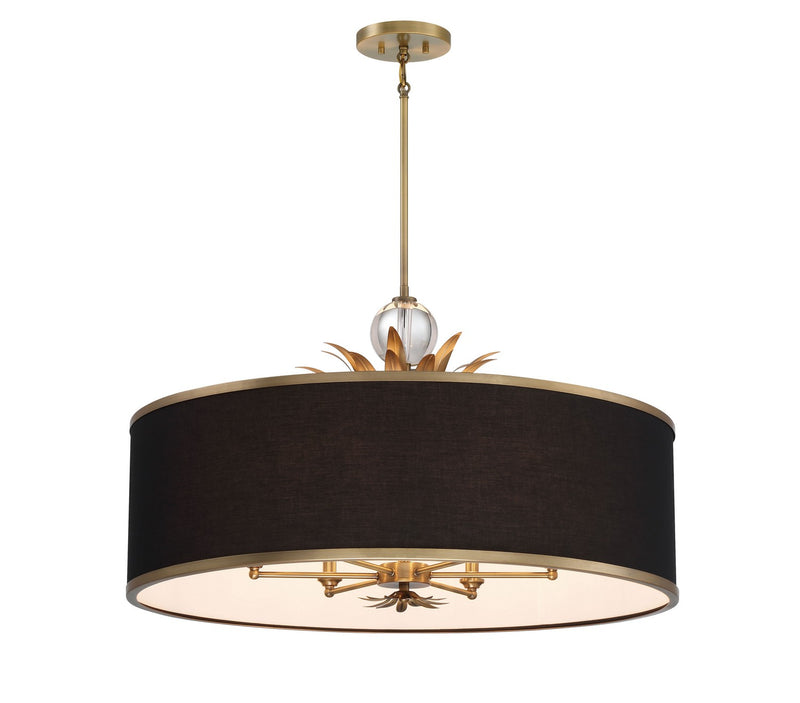 Minka-Lavery 4586-672 Six Light Pendant, Natural Brushed Brass