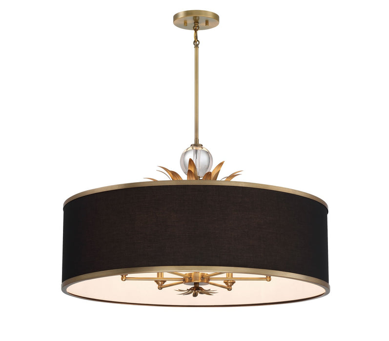 Minka-Lavery 4586-672 Six Light Pendant, Natural Brushed Brass