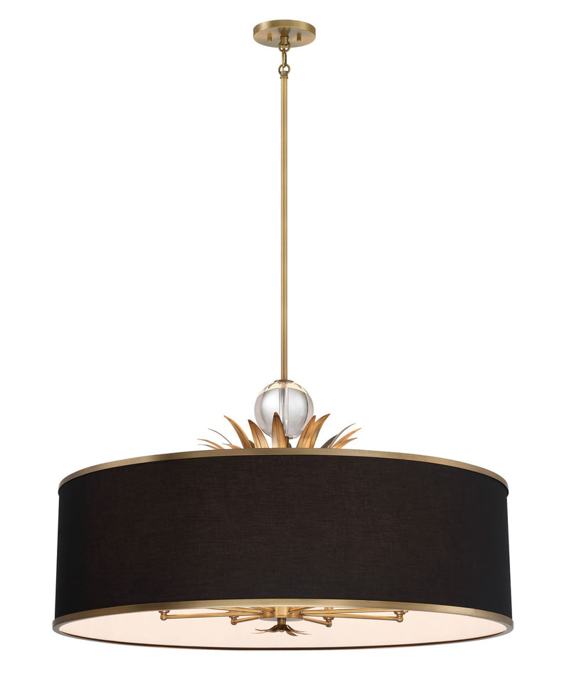 Minka-Lavery 4588-672 Eight Light Pendant, Natural Brushed Brass