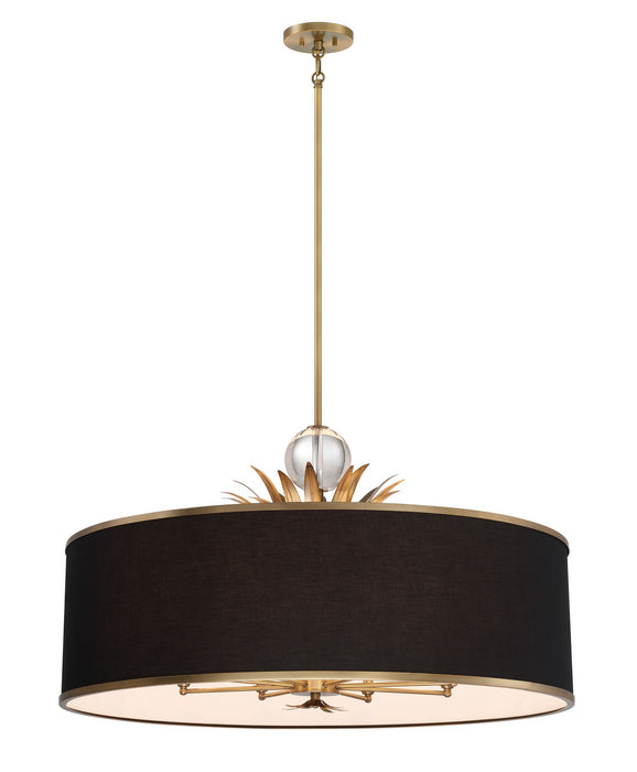 Minka-Lavery 4588-672 Eight Light Pendant, Natural Brushed Brass