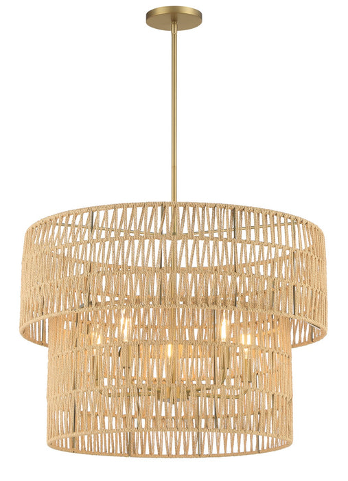 Minka-Lavery 5045-695 Five Light Pendant, Soft Brass