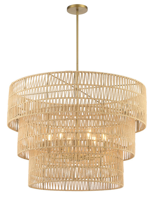 Minka-Lavery 5046-695 Six Light Pendant, Soft Brass