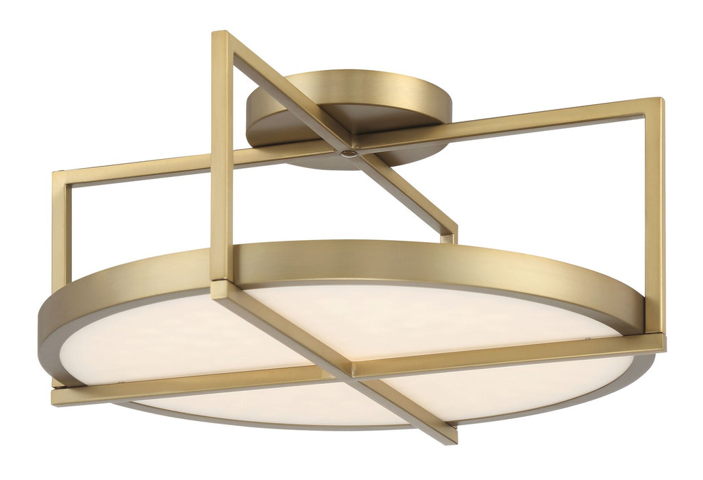 Minka-Lavery 5615-695-L LED Semi Flush Mount, Soft Brass